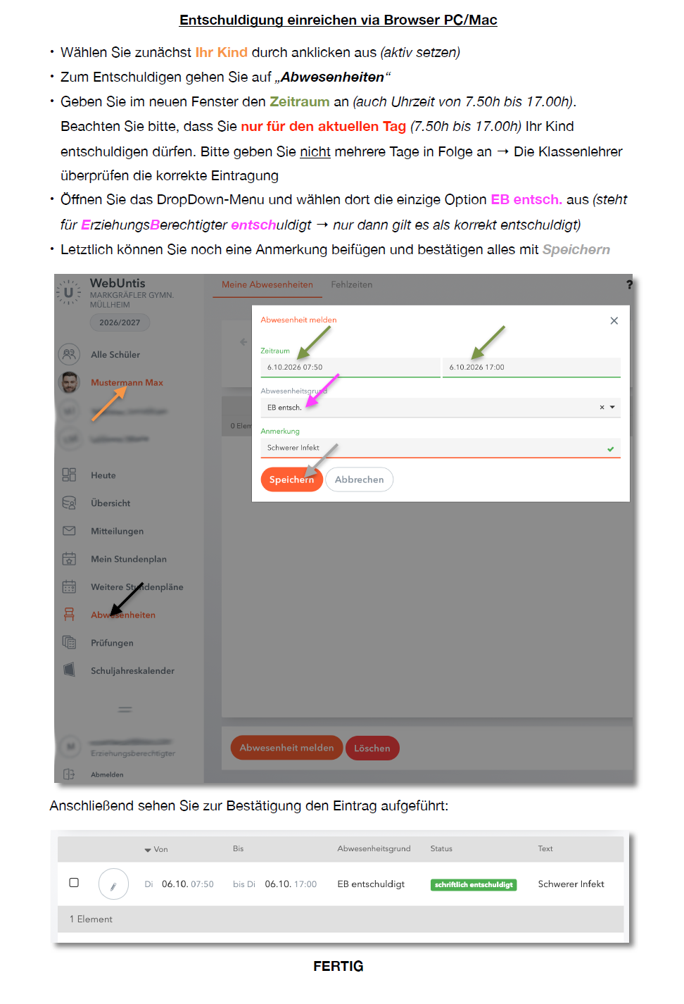 Webuntis_Entschuldigungen